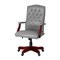Regency Ivy League Clubhouse Dining or Meeting Swivel Chair- Grey/ Mahogany 9040GYMH - alternate 1